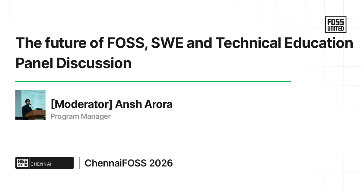 Foss Learning The future of FOSS, SWE and Technical Education